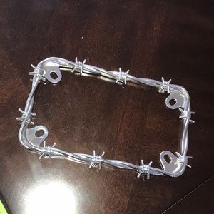 Chrome motorcycle license plate holder